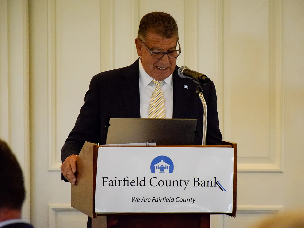 Photographed: Ralph L. DePanfilis, Chairman of the Board, Fairfield County Bank