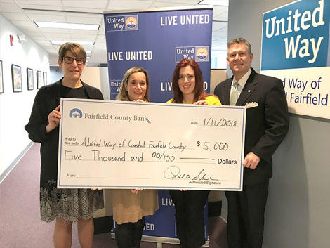 FAIRFIELD COUNTY BANK RECENTLY DONATED $40,000 TO FOUR LOCAL UNITED WAY ...